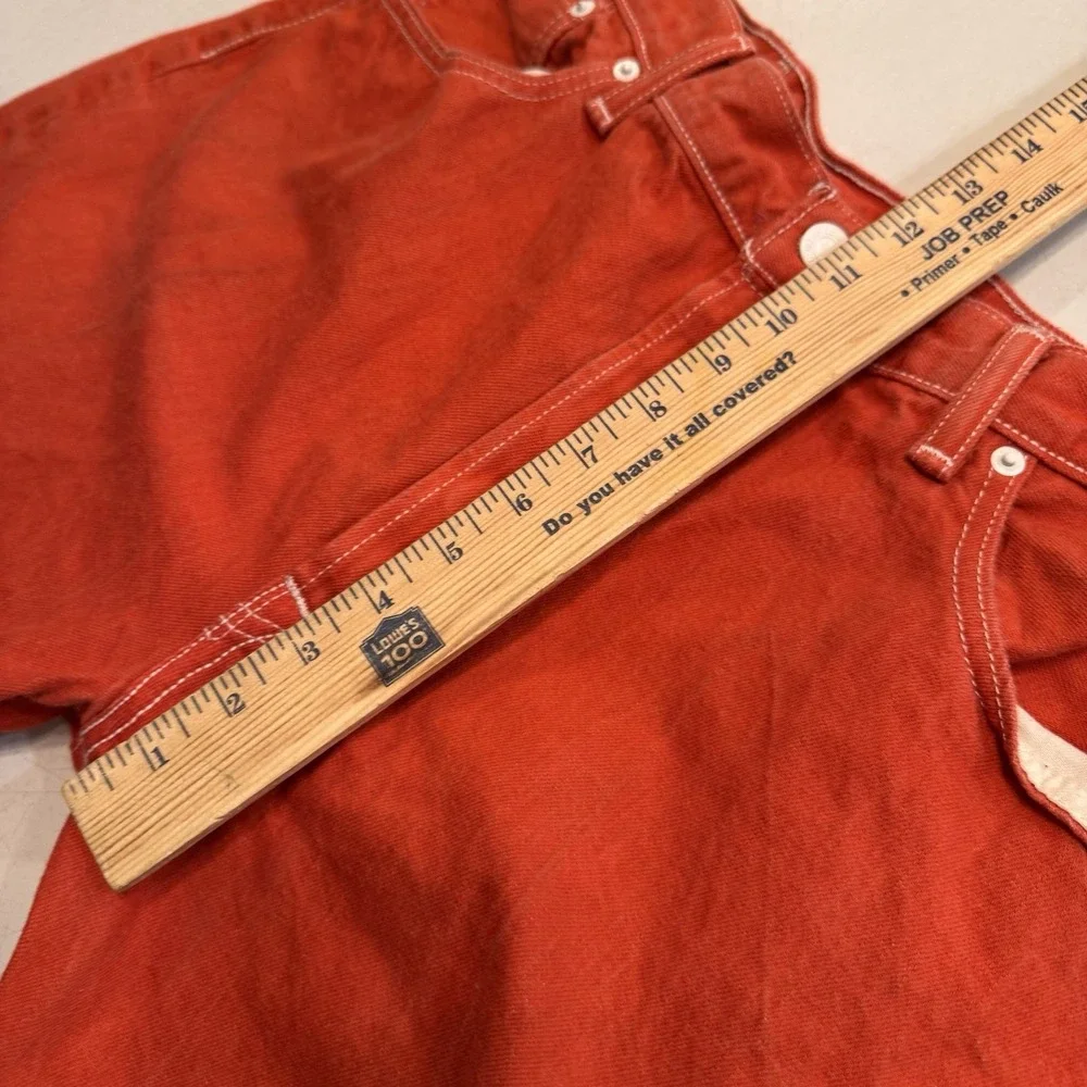 Levi's 501XX Men Jeans 38x 30 Red Denim Straight Button Fly Cotton Logo Vintage